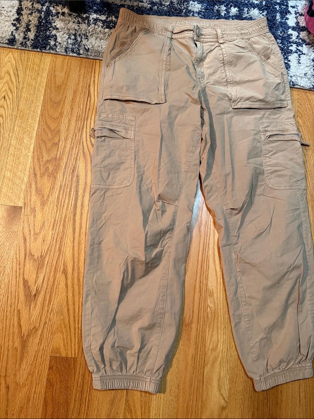 American Eagle Outfitters Khaki Cargo Jogger Pants